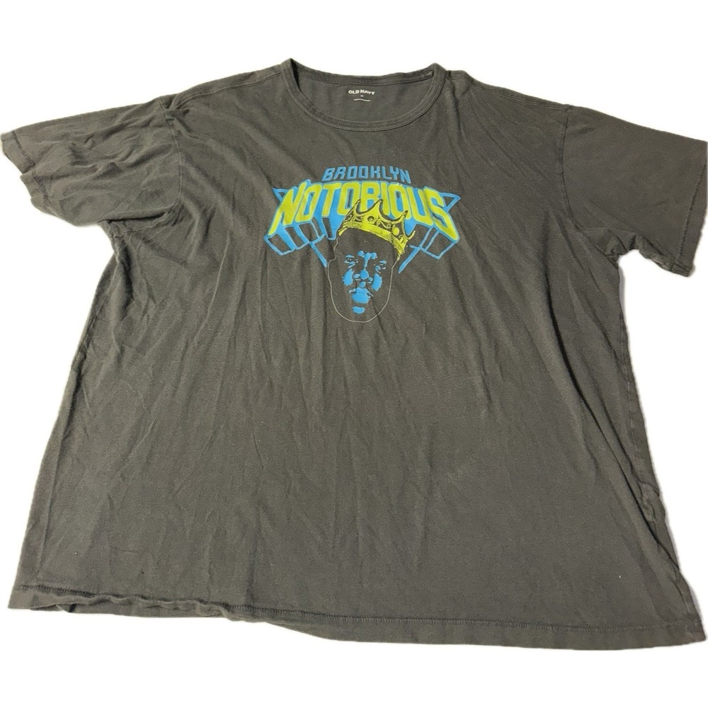 Old Navy Notorious B.I.G. "Brooklyn" Gender-Neutral Size XL Gray T-Shirt Tee